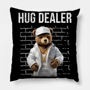 Gangster Hug Dealer Teddy Bear Funny Pillow