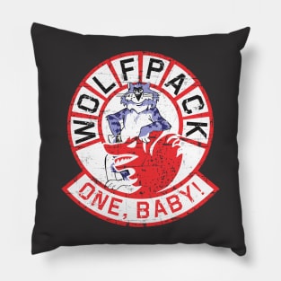 Grumman F-14 Tomcat - Wolfpack - One, Baby! - Grunge Style Pillow