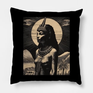 Egyptian Goddess Hathor Illustration Pillow