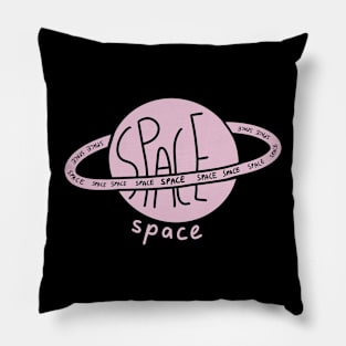 pink planet space universe design Pillow