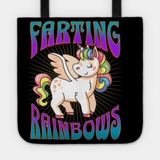 Unicorn Farting Rainbows Tote