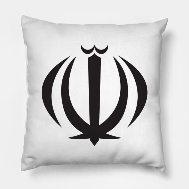 Iranian Emblem Pillow by Wickedcartoons