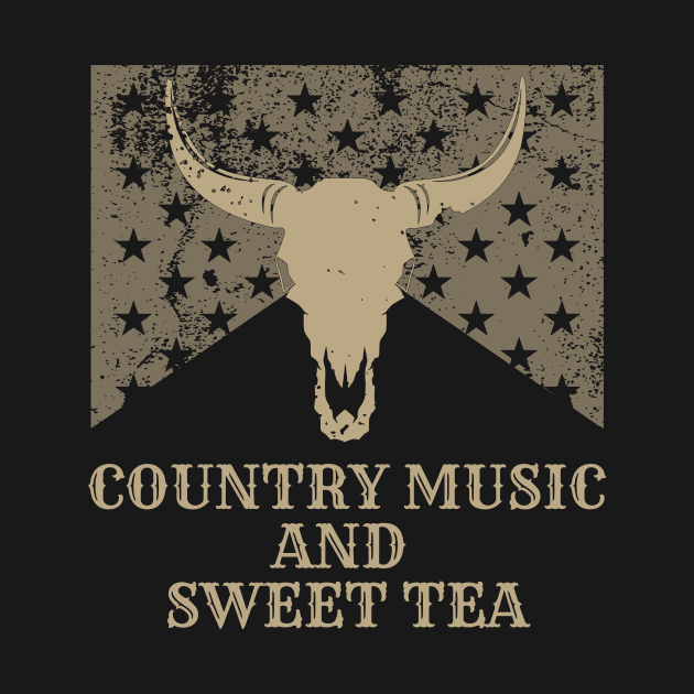 Country music and sweet tea Retro Vintage Country Music Lovers Nashville by Awesome Soft Tee