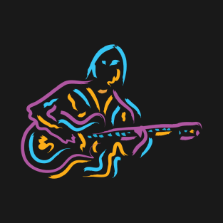 Guitarist Musician Modern Art Style T-Shirt