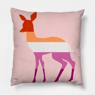 Lesbian Pride Doe | New 5 Colour Sunset Sapphic Flag Pillow