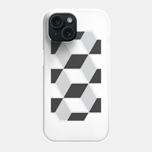 Cubism Black and White Phone Case