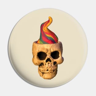 Flame Skull Pin