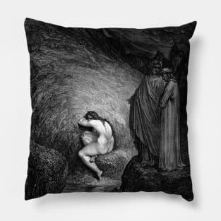 High Resolution Gustave Doré Illustration Myrrha Pillow