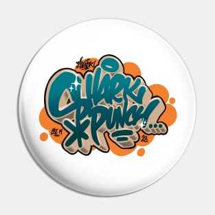 Shark Punch - Graffiti logo Pin