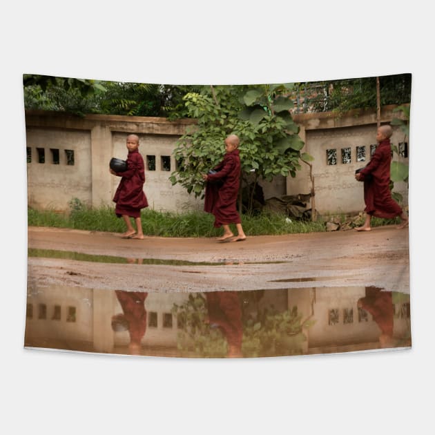 Young Monks Tapestry by Memories4you