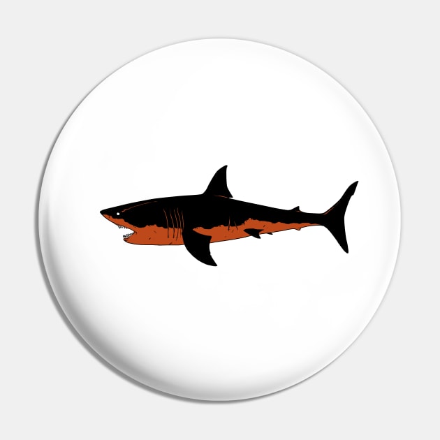 Red Shark Pin by deimos-remus