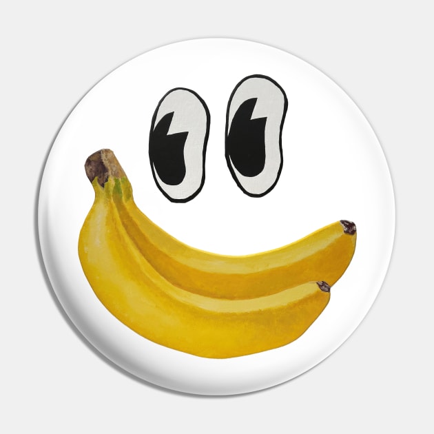 Banana  Face Pin by Dan Bina 