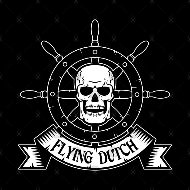 Pirate - The Flying Dutchman - Skull Emblem - Dark by ShirzAndMore