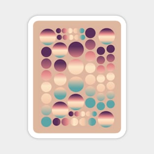 Polka dot retro old color design Magnet