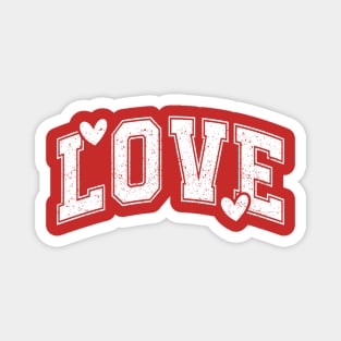Distressed Varsity Love - Urban Aesthetic Hearts Magnet