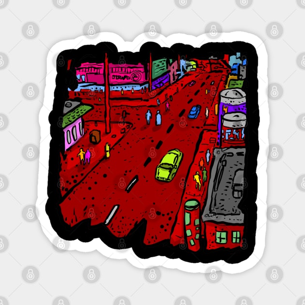 Scribble City Magnet by Lambdog comics!