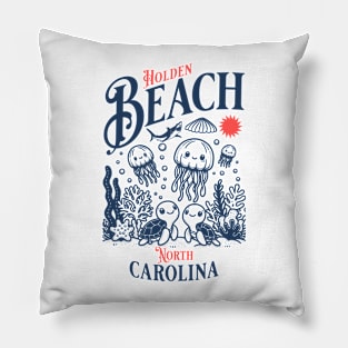 Holden Beach, North Carolina Sea Life Pillow