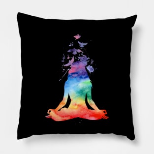 Image: Watercolor, Meditation, Yoga Pillow