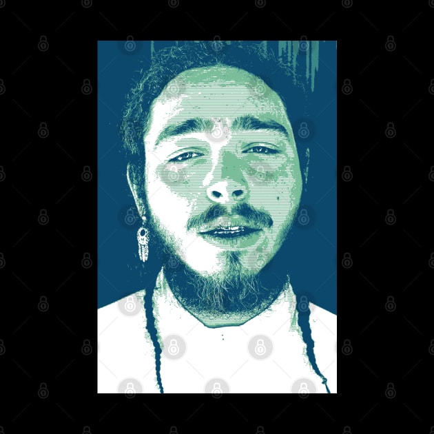 post malone in blue by bahullah_art