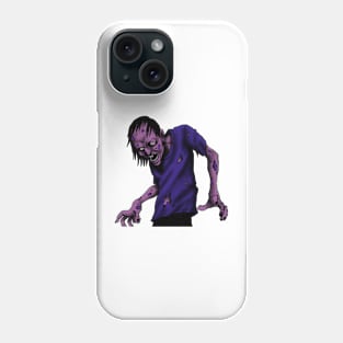 horror purple zombie in graveyard scary design Phone Case