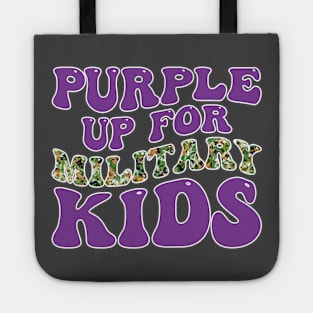 Purple Up For Military Kids Military Child Month USA Tote