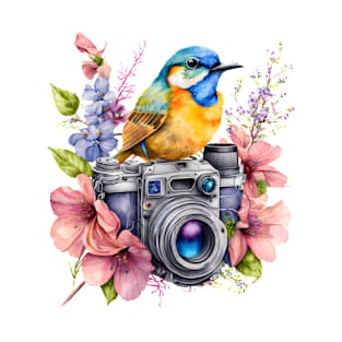 Spring Floral Camera T-Shirt