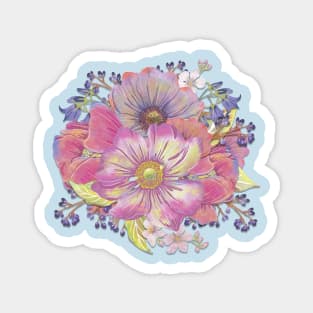 Pretty Pink Flowers Magnet