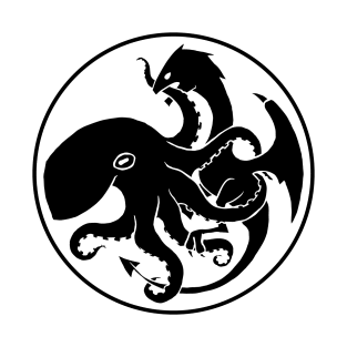 Dragon and Kraken BLK T-Shirt