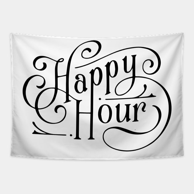 Happy hour Tapestry by WordFandom