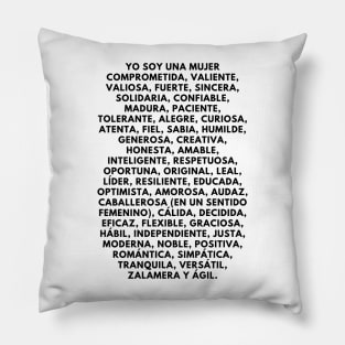 I am a woman: 50 positive affirmations Pillow