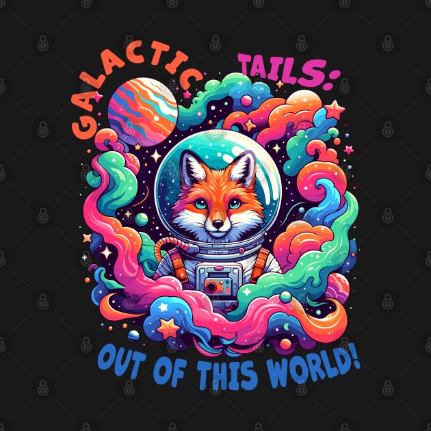 Galactic Explorer Fox - Whimsical Space Adventure Art by SergioArt