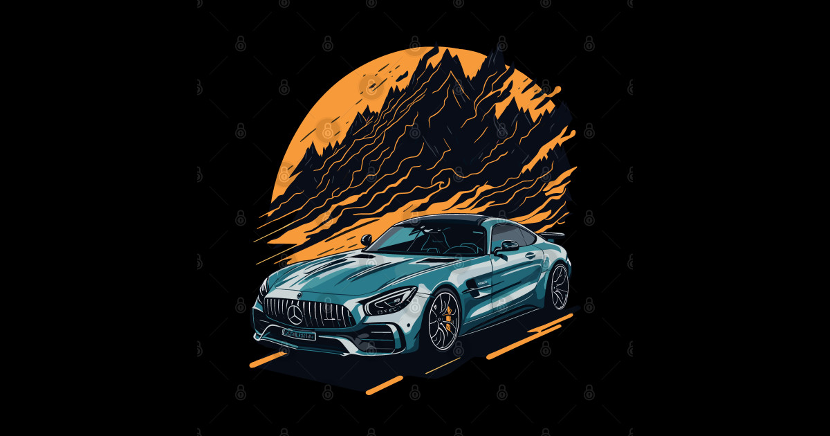 Mercedes AMG GT R Classic Car - Mercedes Amg - Sticker | TeePublic