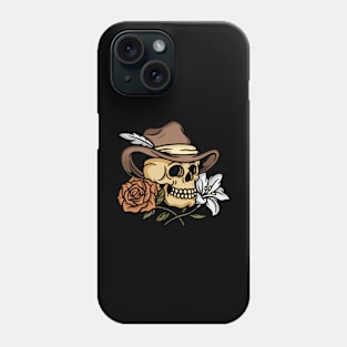 Skull and flowers Phone Case