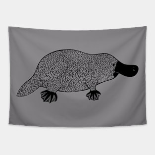 Platypus Ink Art - on light colors Tapestry