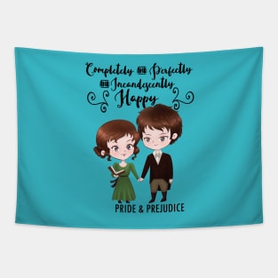 Pride and Prejudice - jane austen chibi darcy elizabeth bennet Tapestry