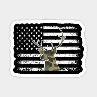 Camo Camouflage Deer American Flag Magnet