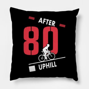 Cyclist 80th Birthday Cycling Dad Bicycle Racer 80 Years Pillow