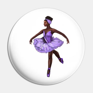 Ballet African American ballerina in purple tutu black woman with afro hair dancer dancing dance Pin