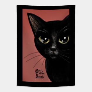 Black in red Tapestry