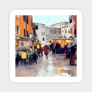 Venice on A Rainy Day Magnet