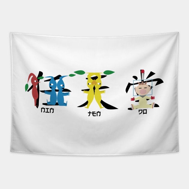 Pikmin Kanji Tapestry by winniepage