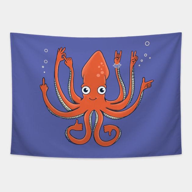 Octopus Tapestry by coffeeman