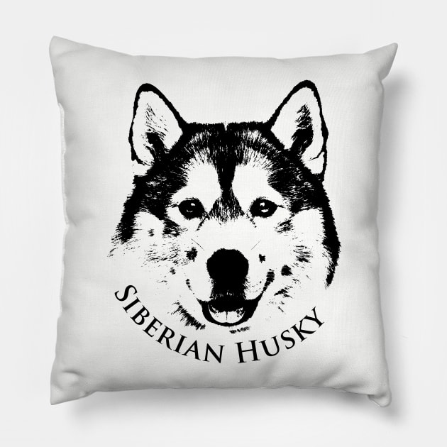 Siberian Husky Pillow by Nartissima