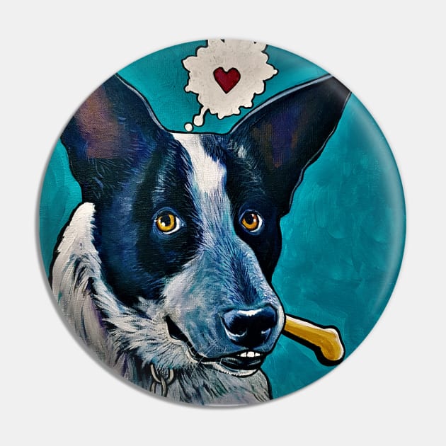 Bone Daddy Blue Heeler Blue Heeler Pin TeePublic