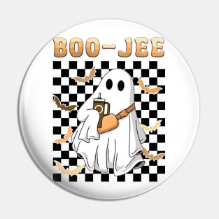 Spooky Season Cute Ghost Halloween Costume Boujee Boo-Jee Pin