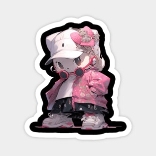 Girly Hip hop cute kitty Magnet