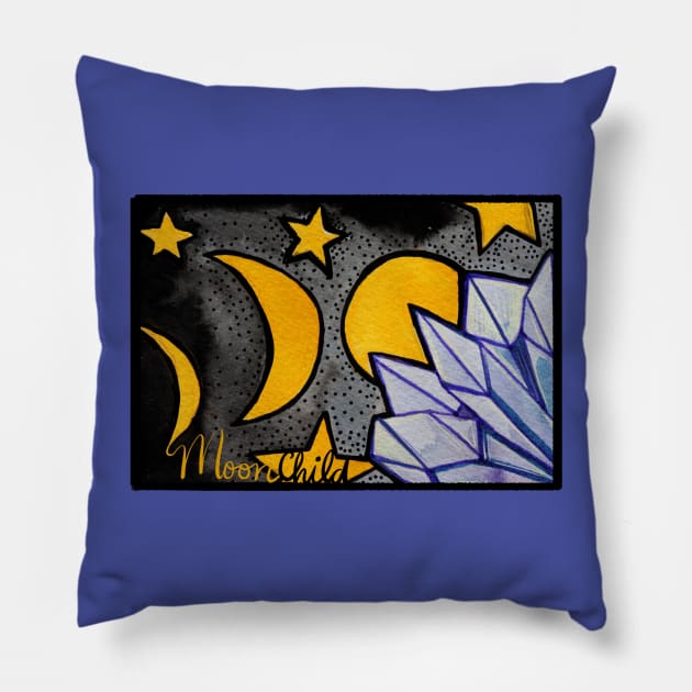 MoonChild Pillow by bubbsnugg