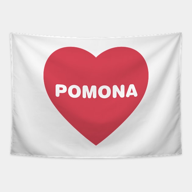 Pomona California Bold Red Heart Tapestry by modeoftravel