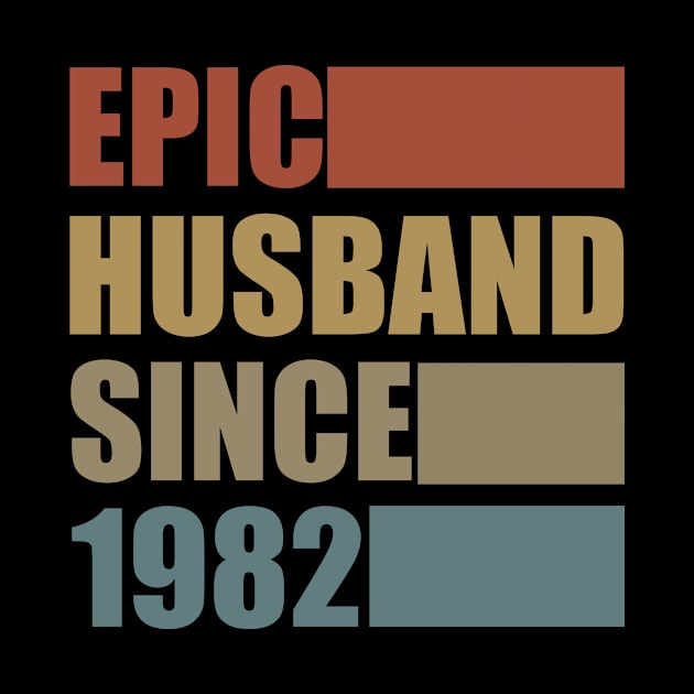 Vintage Epic Husband Since 1982 by Bunzaji