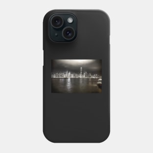 Hong Kong City And Victoria Harbour At Night Phone Case